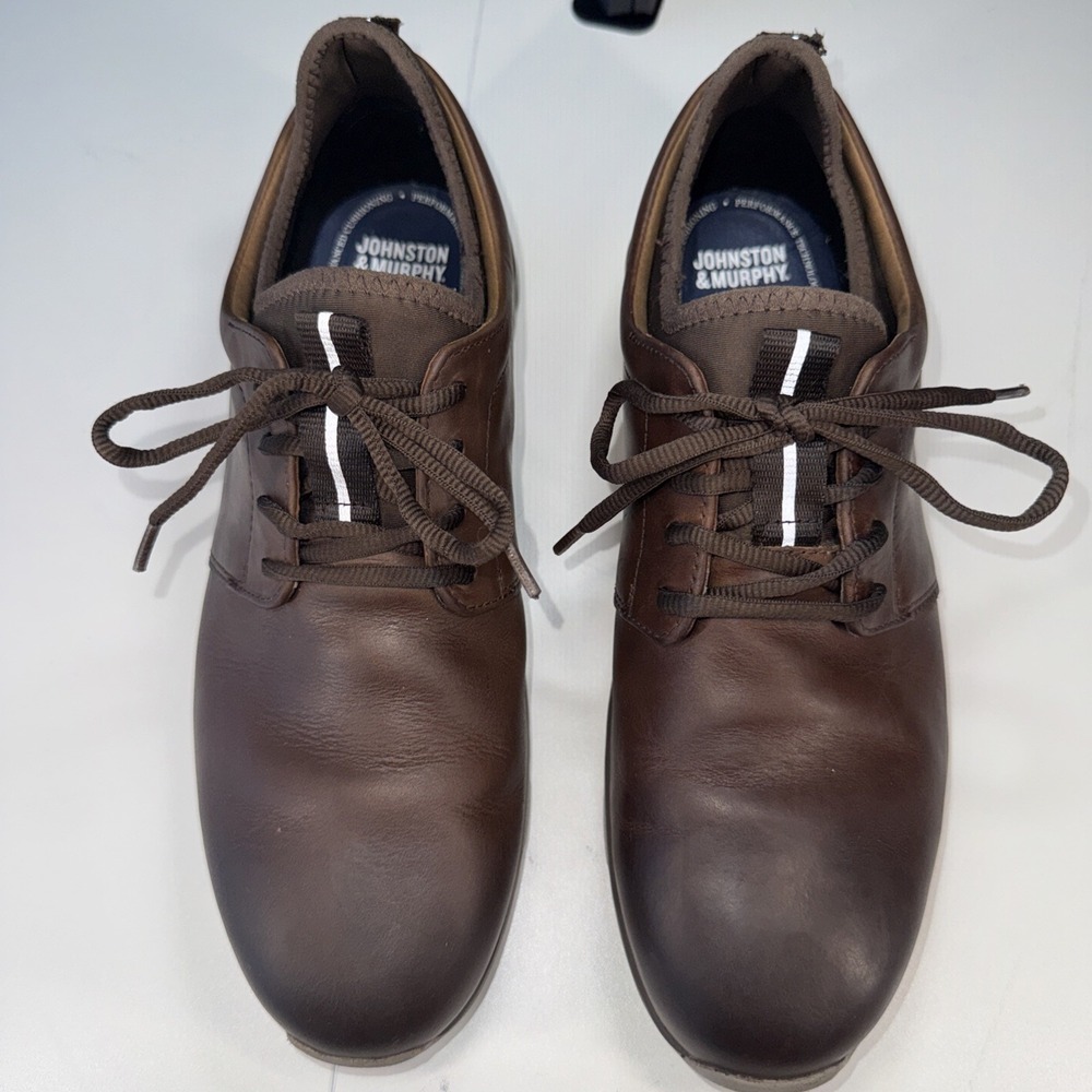 Johnson & Murphy XC4 Prentiss Men's 9.5 Brown Embossed Leather Casual Sneaker
